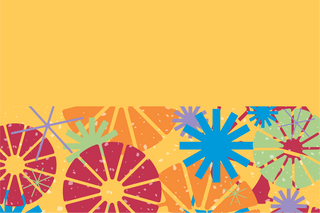 Background art for Celebrate Rewards text in yellow