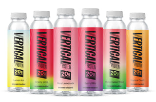 Image showing Vertical Protein Water bottles on a white background